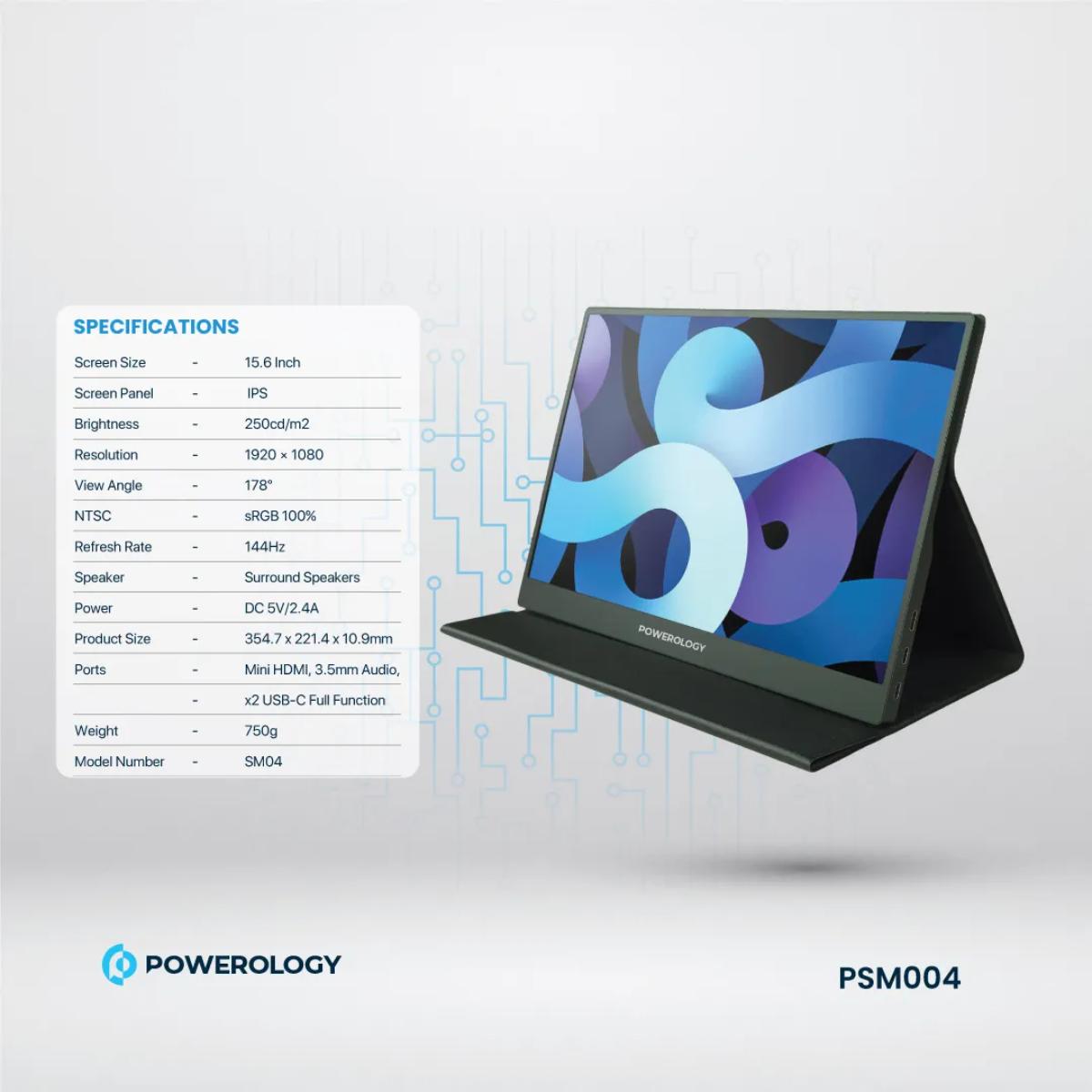 Powerology Ultra-Slim Portable Monitor