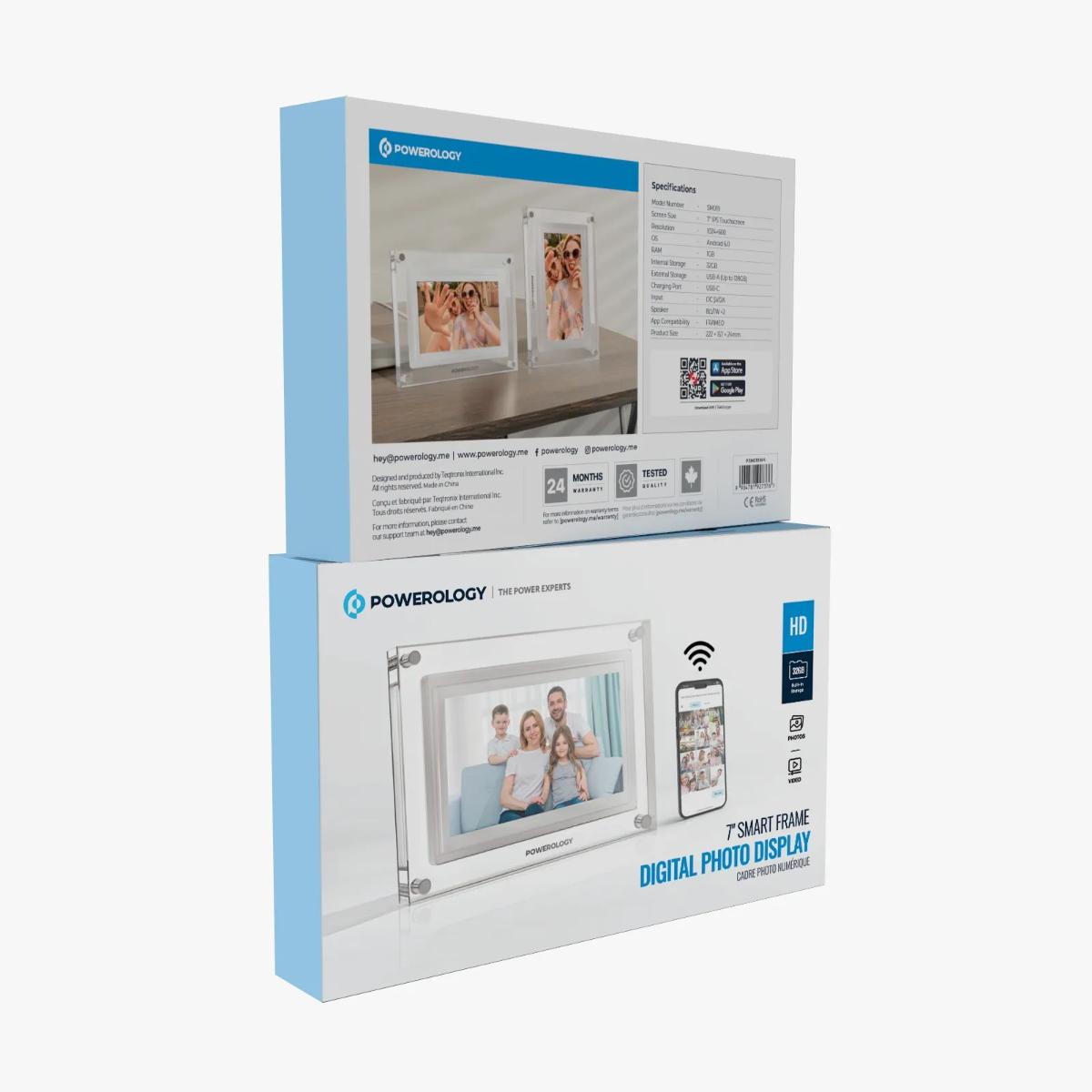 Powerology 7'' Smart Frame Digital Photo Display