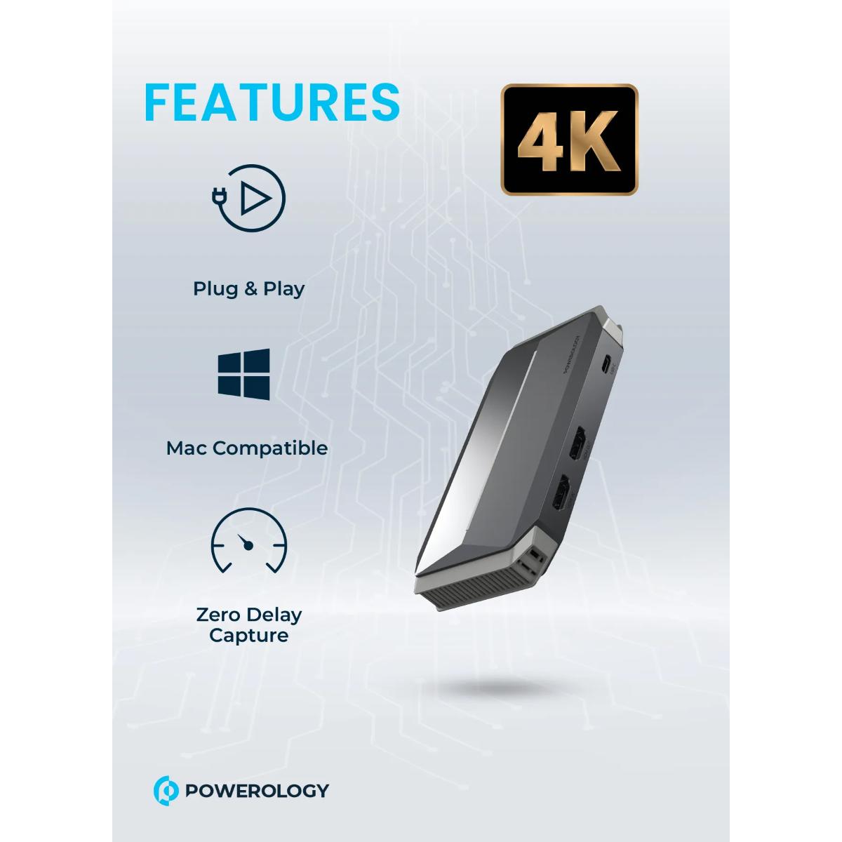 Powerology 4K Multi-Device Audio & Video Capture Card