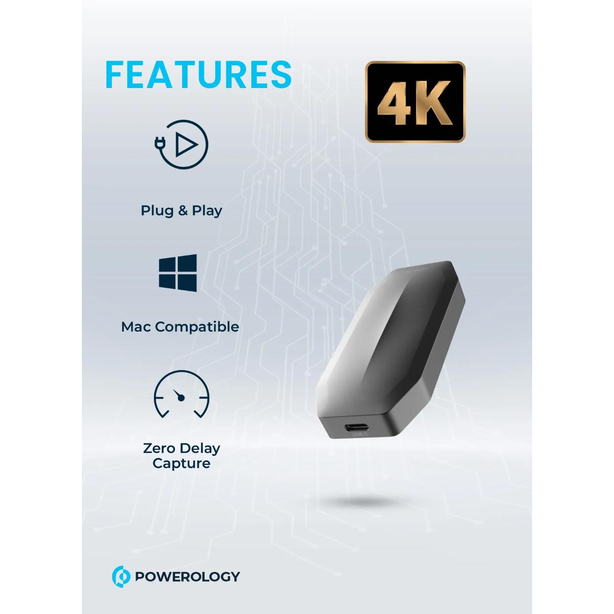 Powerology 4K UHD Multi-Device Capture Card