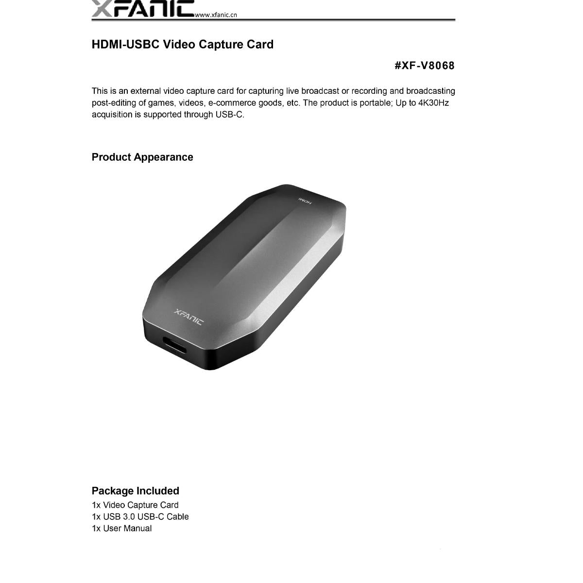 Powerology 4K UHD Multi-Device Capture Card