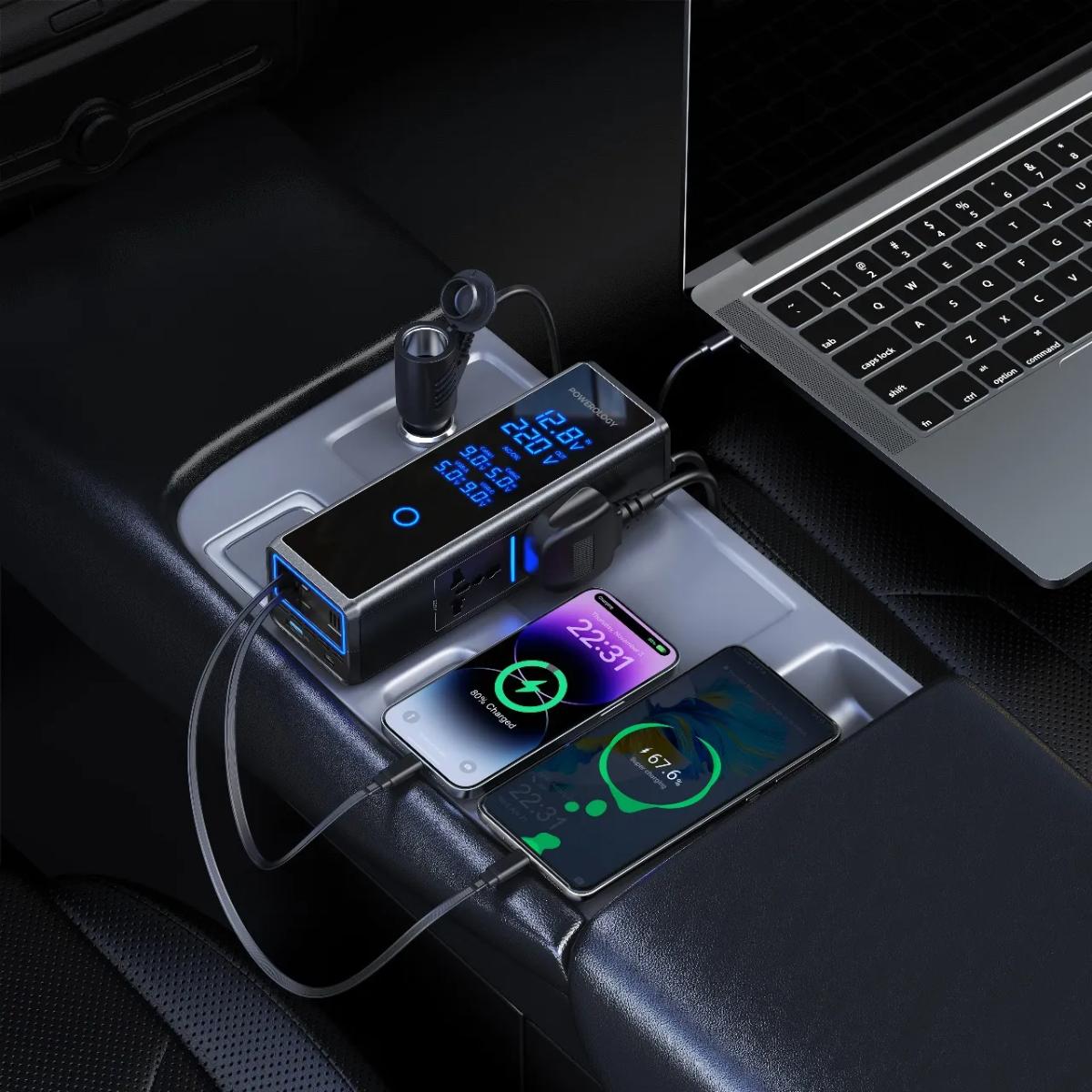 Powerology 300W  | x2 AC Socket Car Power Inverter
