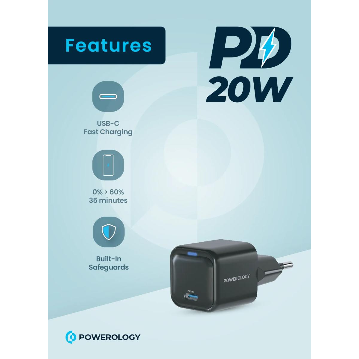Powerology  GaN Ultra-Compact Fast Charger