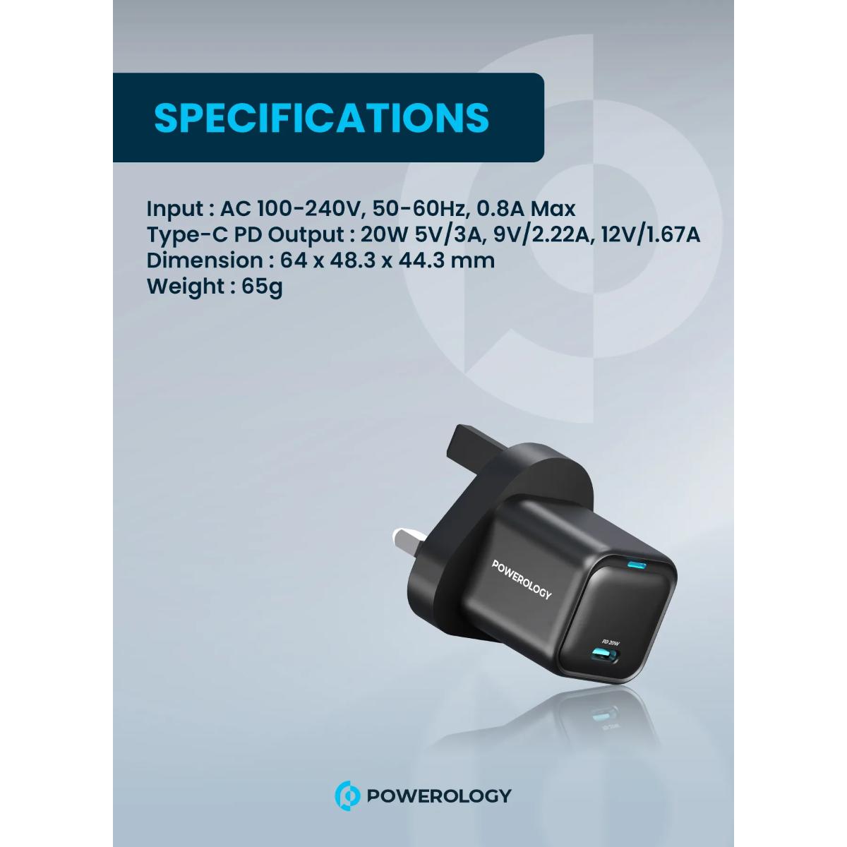 Powerology UK Ultra-Compact GaN Charger