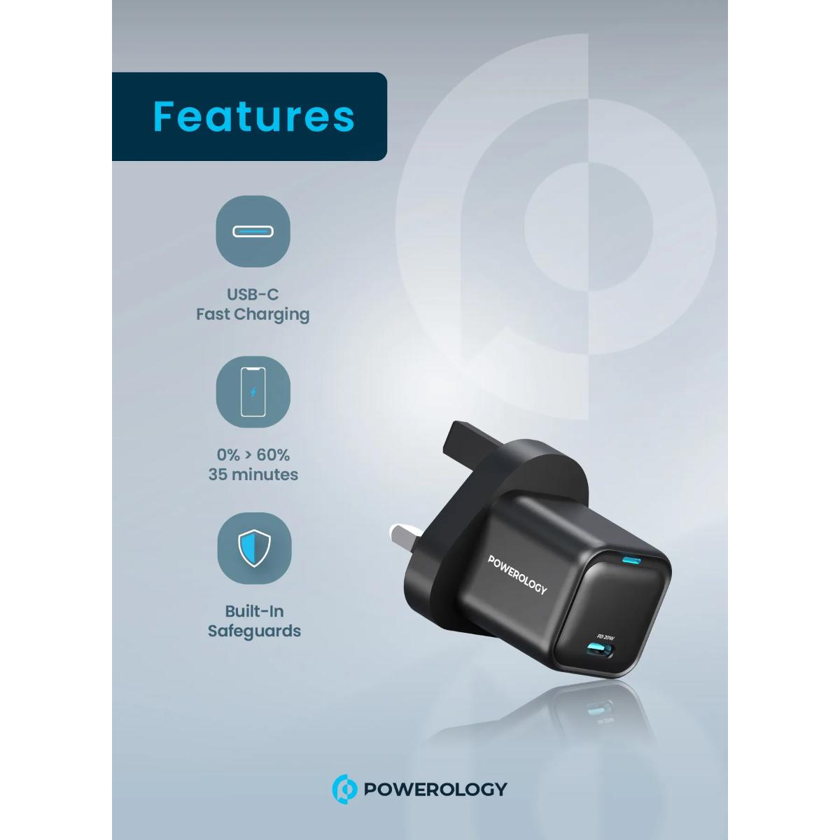 Powerology UK Ultra-Compact GaN Charger
