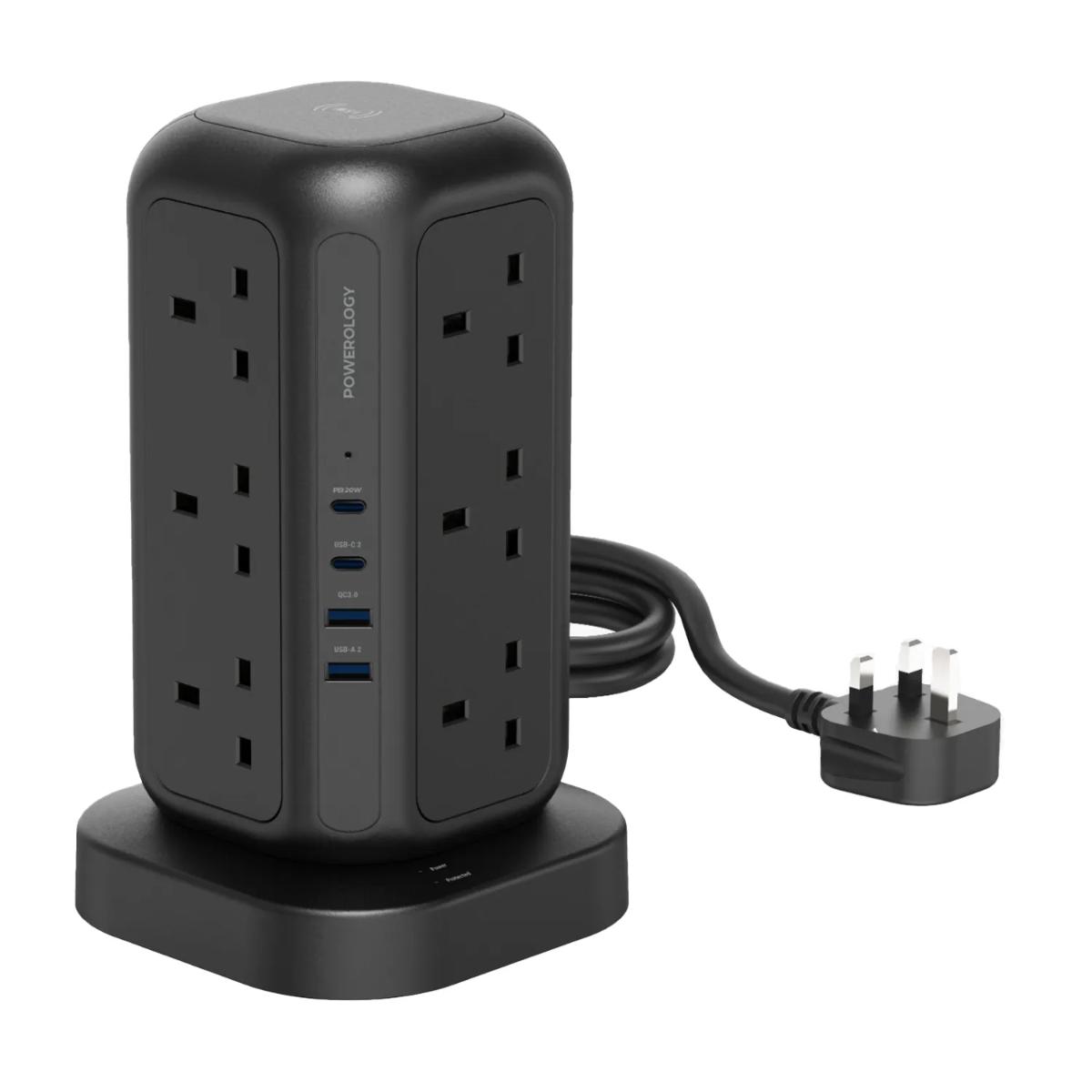Powerology 17-Device GaN Surge Protector Tower