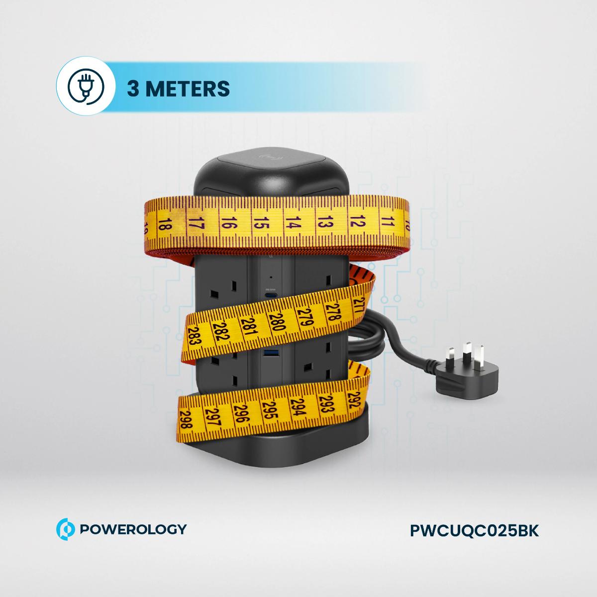 Powerology 17-Device GaN Surge Protector Tower