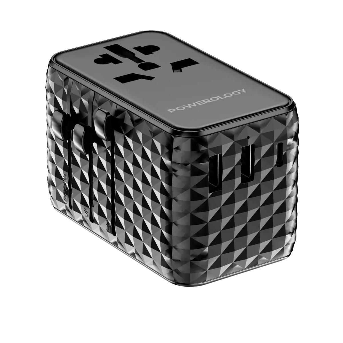 Powerology 20W GaN Universal Travel Adapter