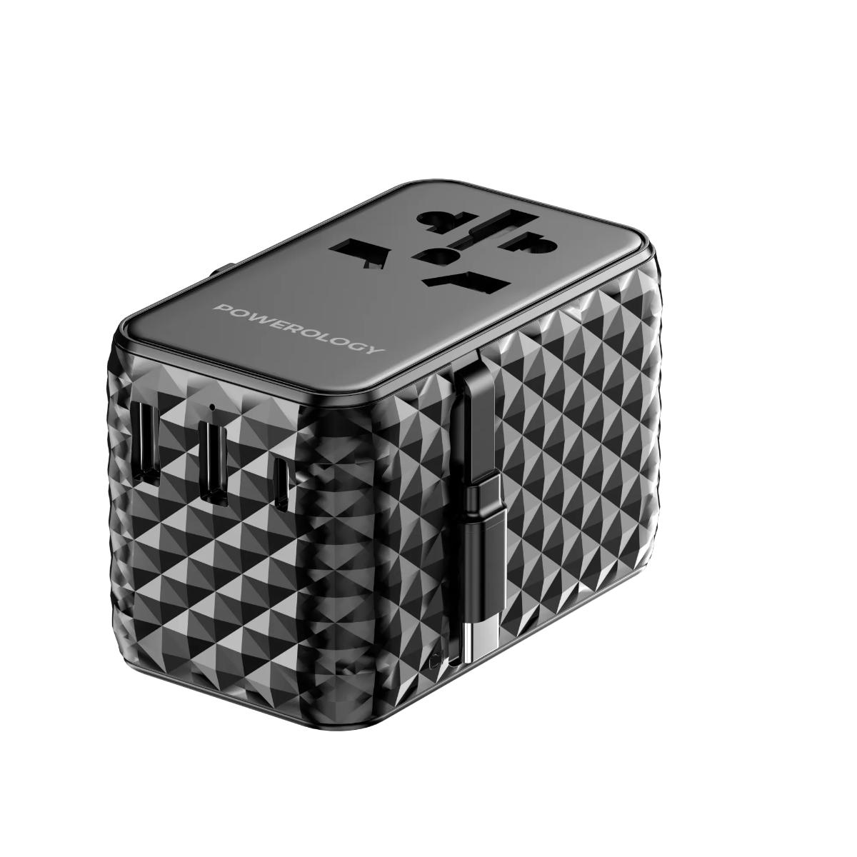 Powerology 20W GaN Universal Travel Adapter