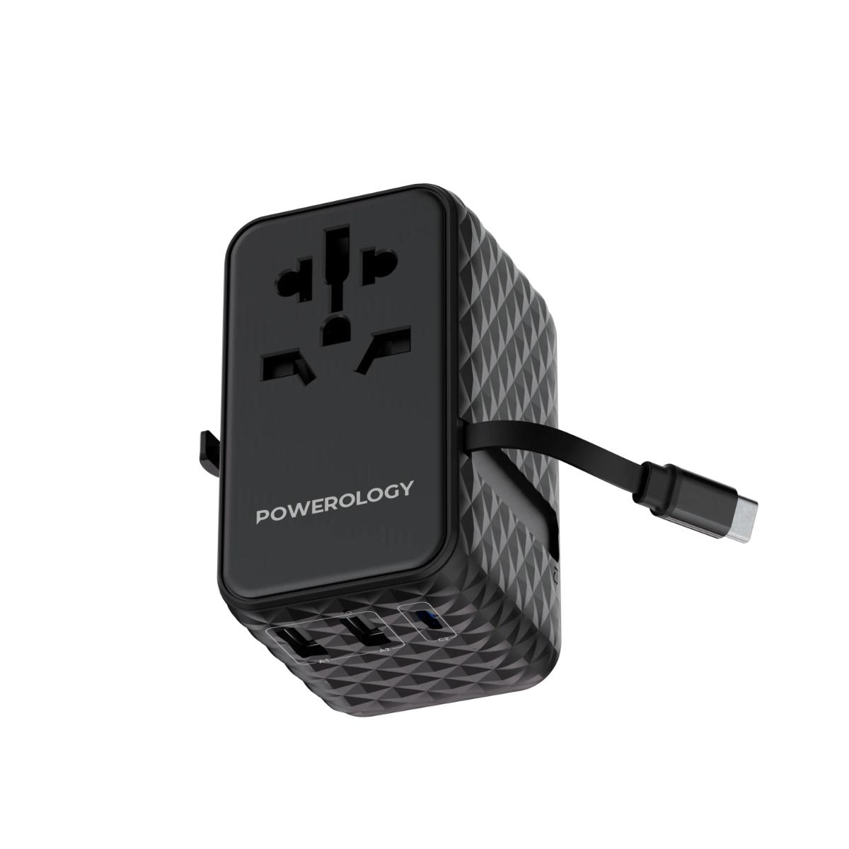 Powerology 20W GaN Universal Travel Adapter