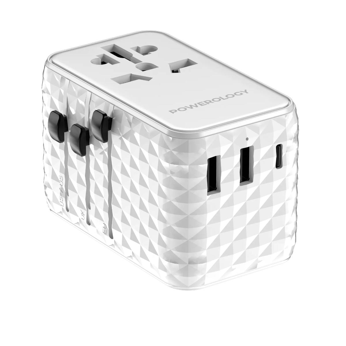 Powerology 20W GaN Universal Travel Adapter