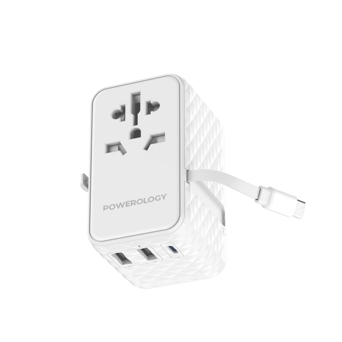 Powerology 20W GaN Universal Travel Adapter