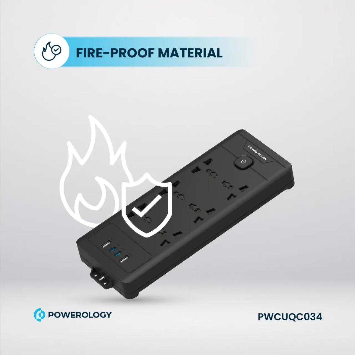 Powerology 6AC 2500W Power Strip