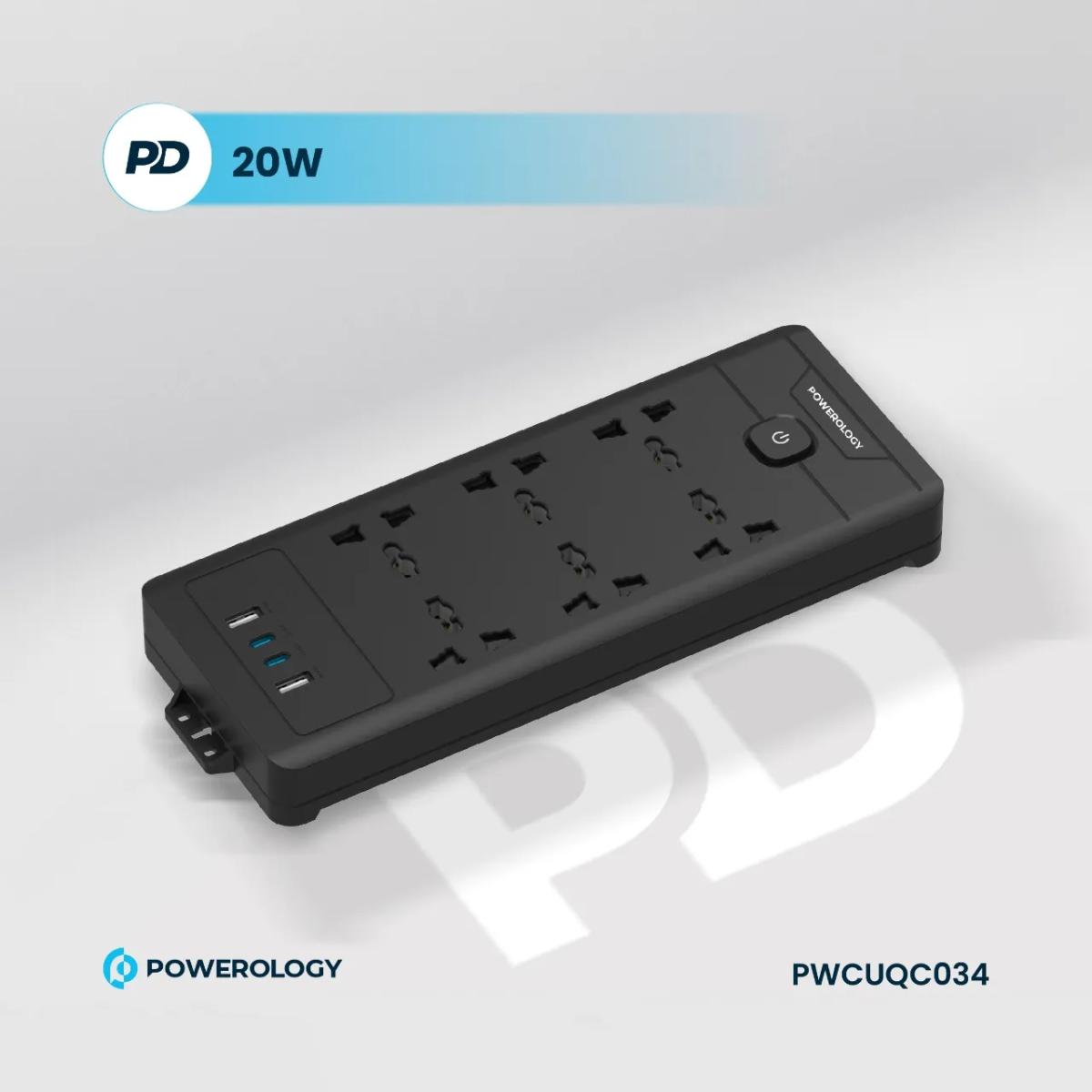 Powerology 6AC 2500W Power Strip