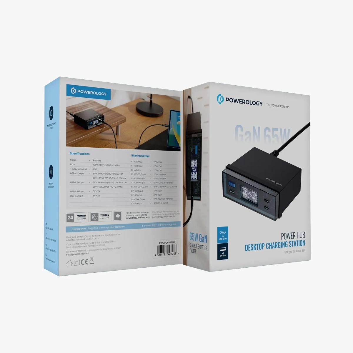 Powerology 65W USB-C Desktop Charging Station