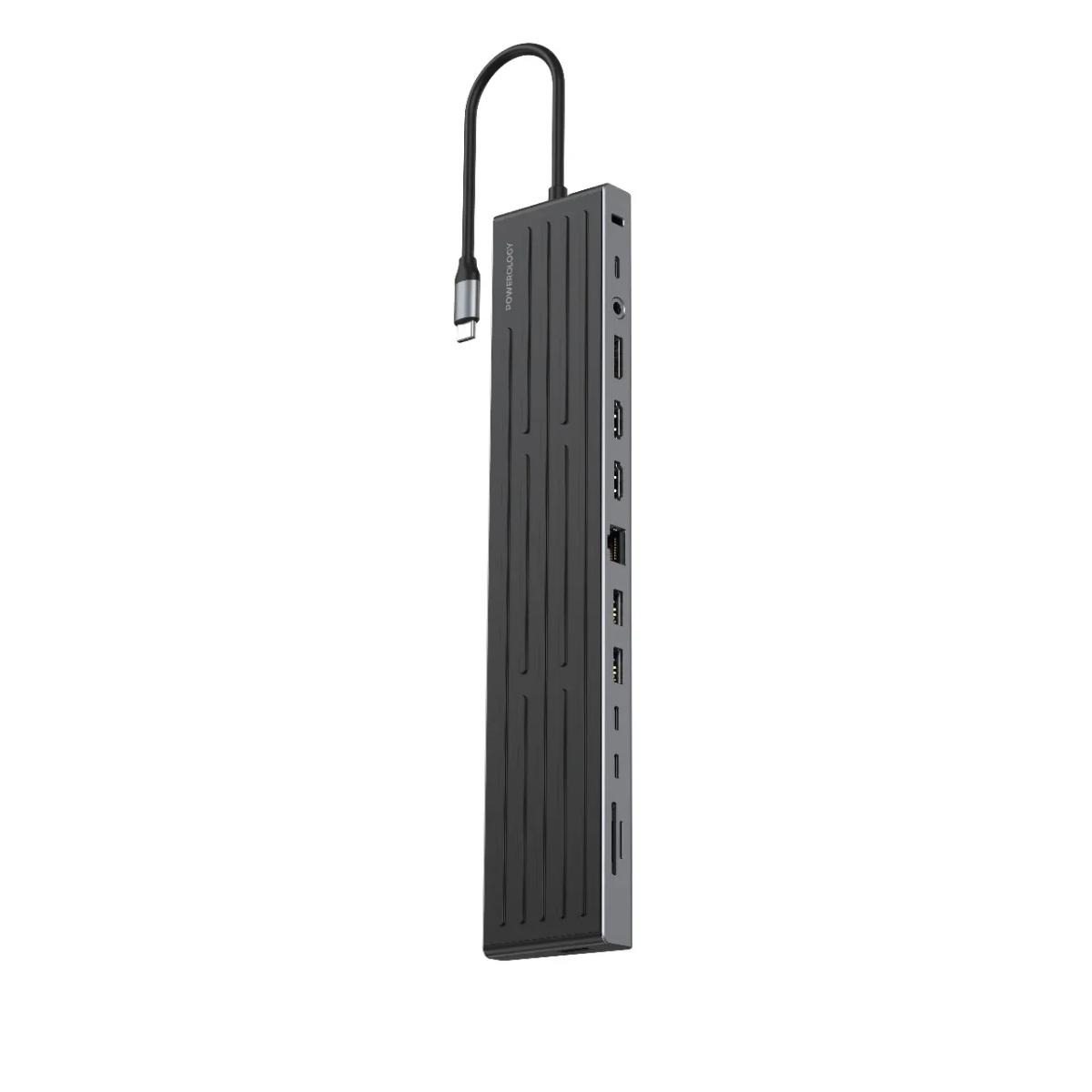 Powerology Nexis 13-in-1 USB-C Hub & Laptop Stand