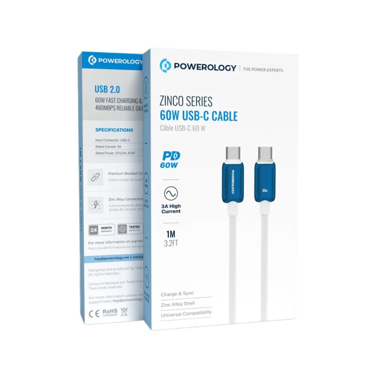 Powerology Zinco Series  USB-C Cable