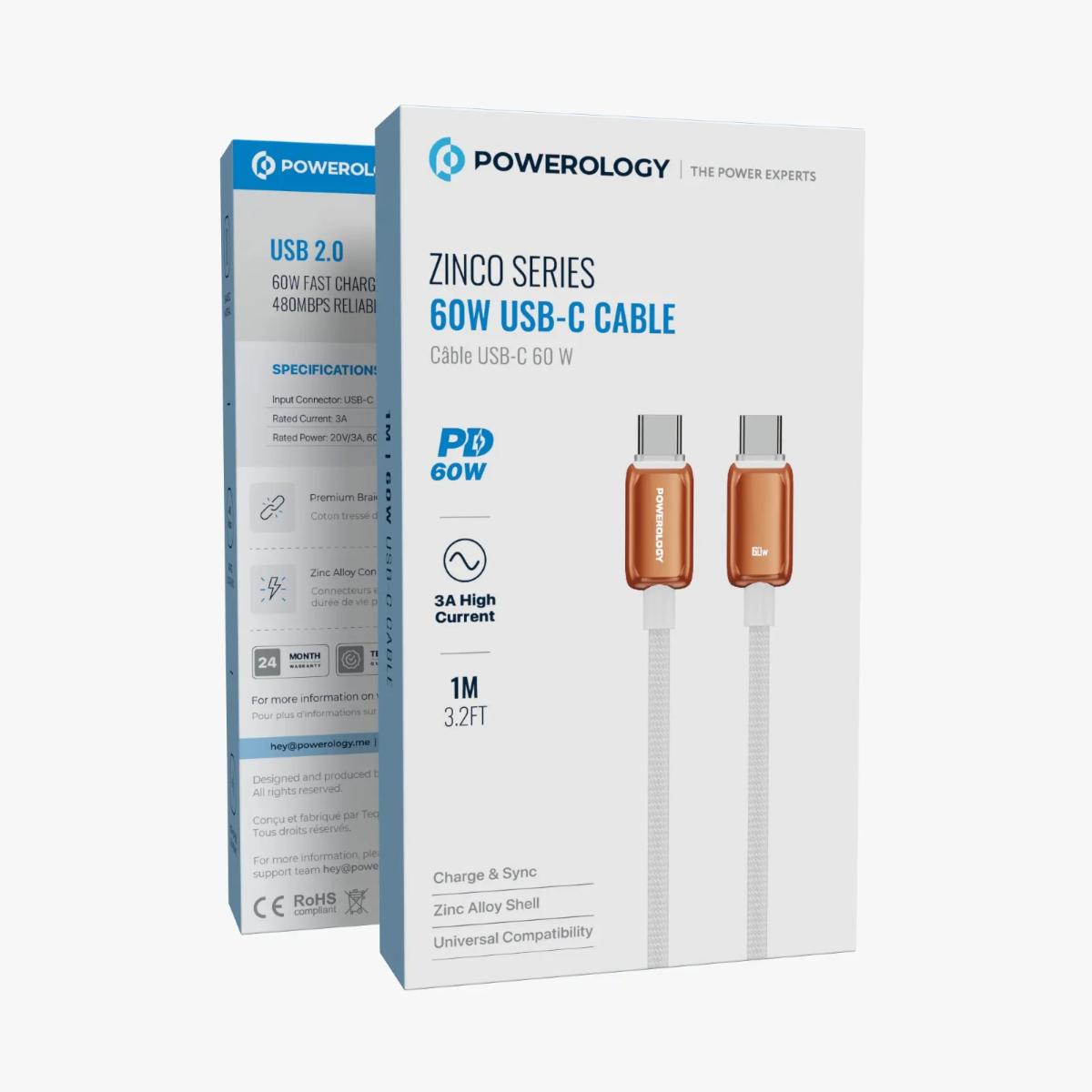 Powerology Zinco Series  USB-C Cable