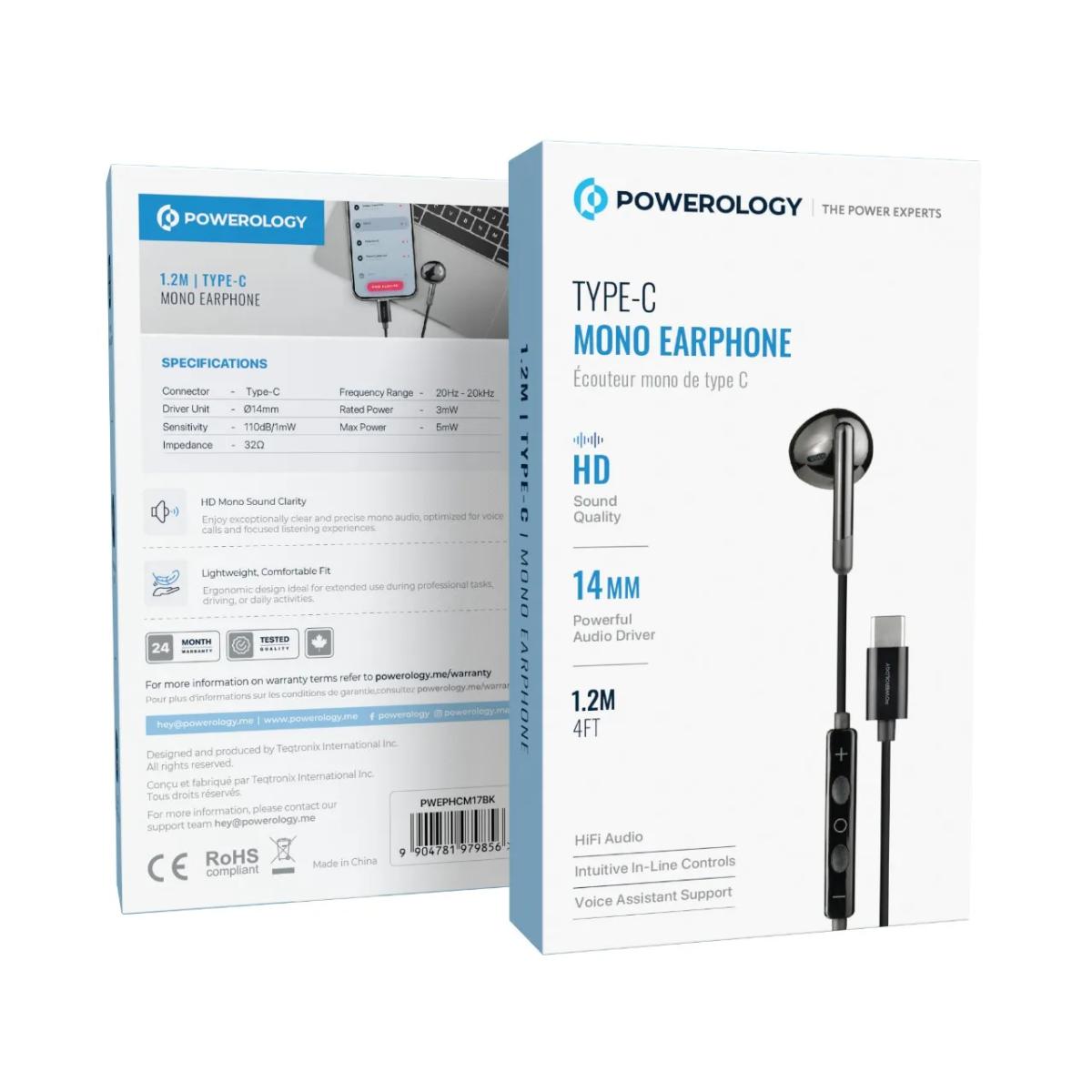 Powerology Type-C Mono Earphone