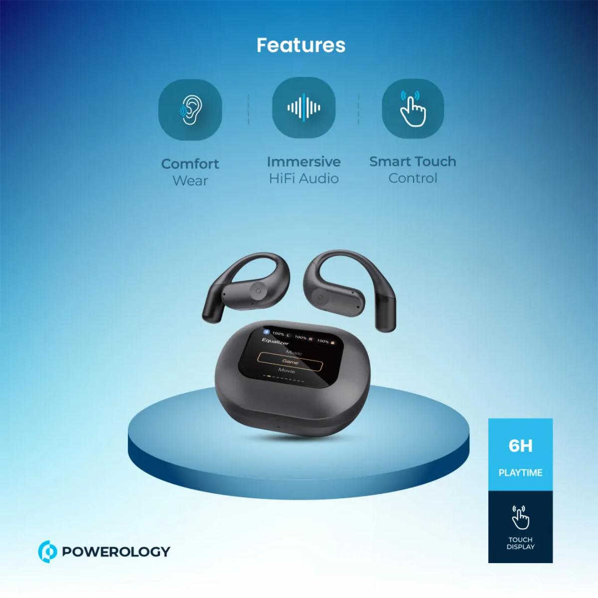Powerology Open-Ear Wireless Stereo Earbuds