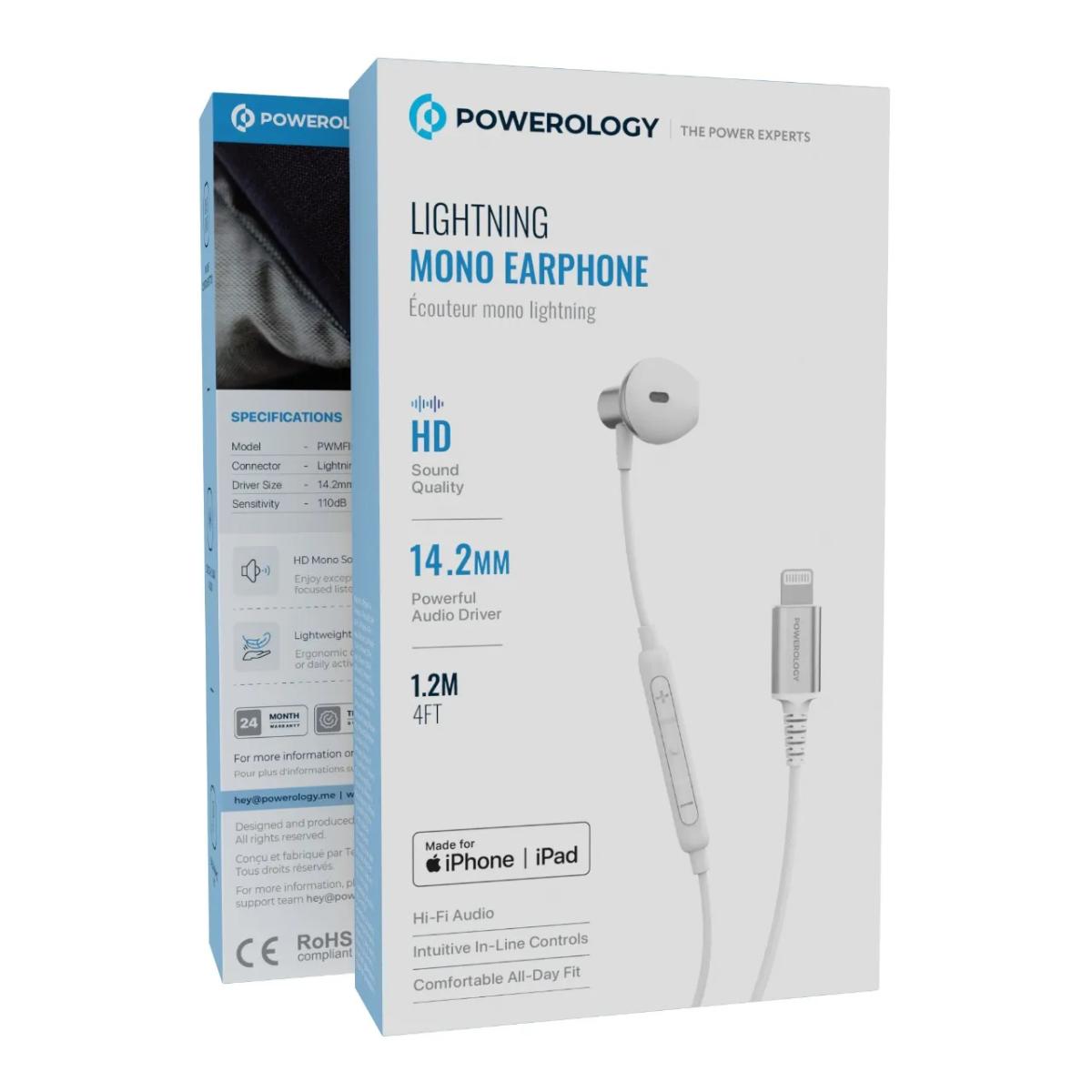 Powerology Lightning Mono Earphone