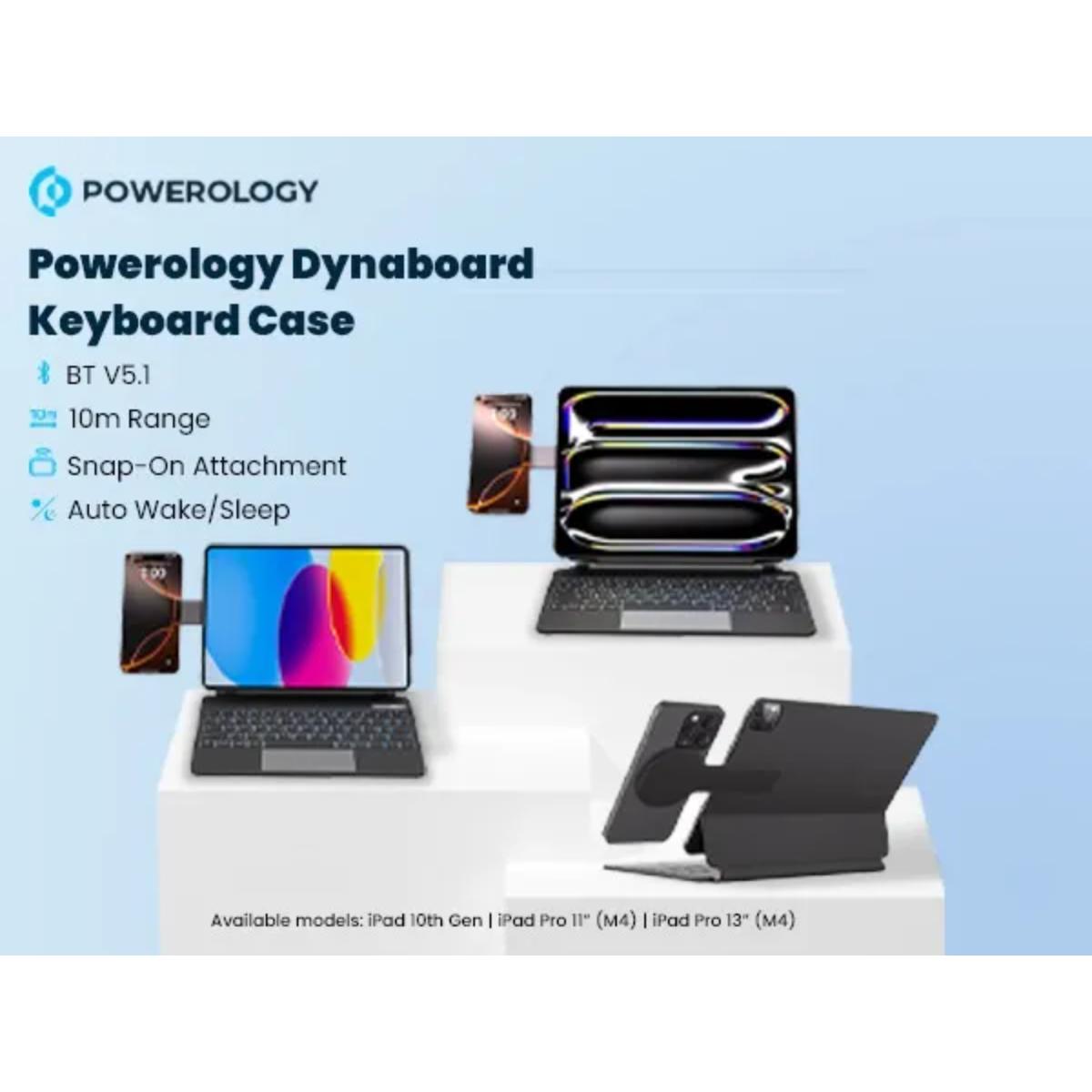 Powerology DynaBoard iPad 10th Gen Wireless Keyboard Case