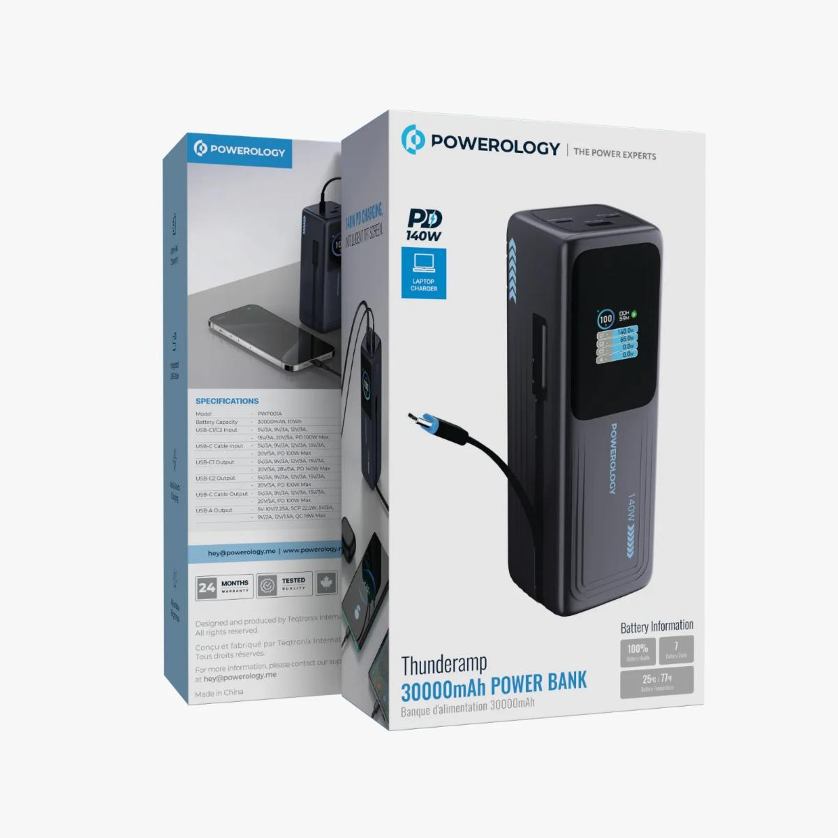 Powerology Thunderamp 30000mAh Power Bank