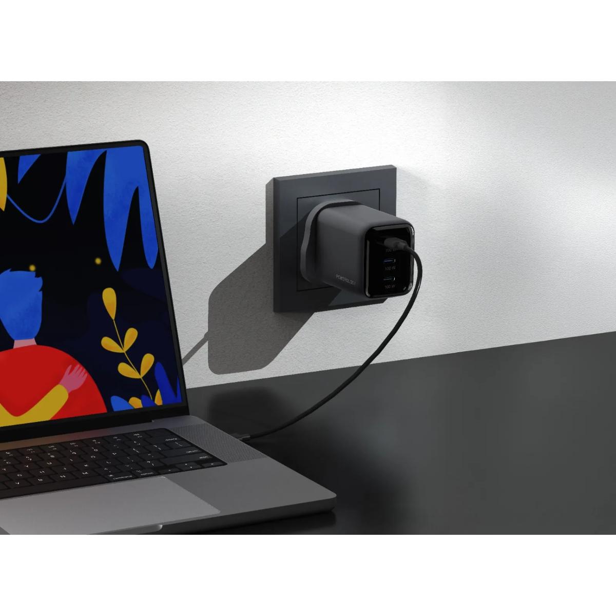 Powerology Volt-X 100W 3-Port GaN Wall Charger