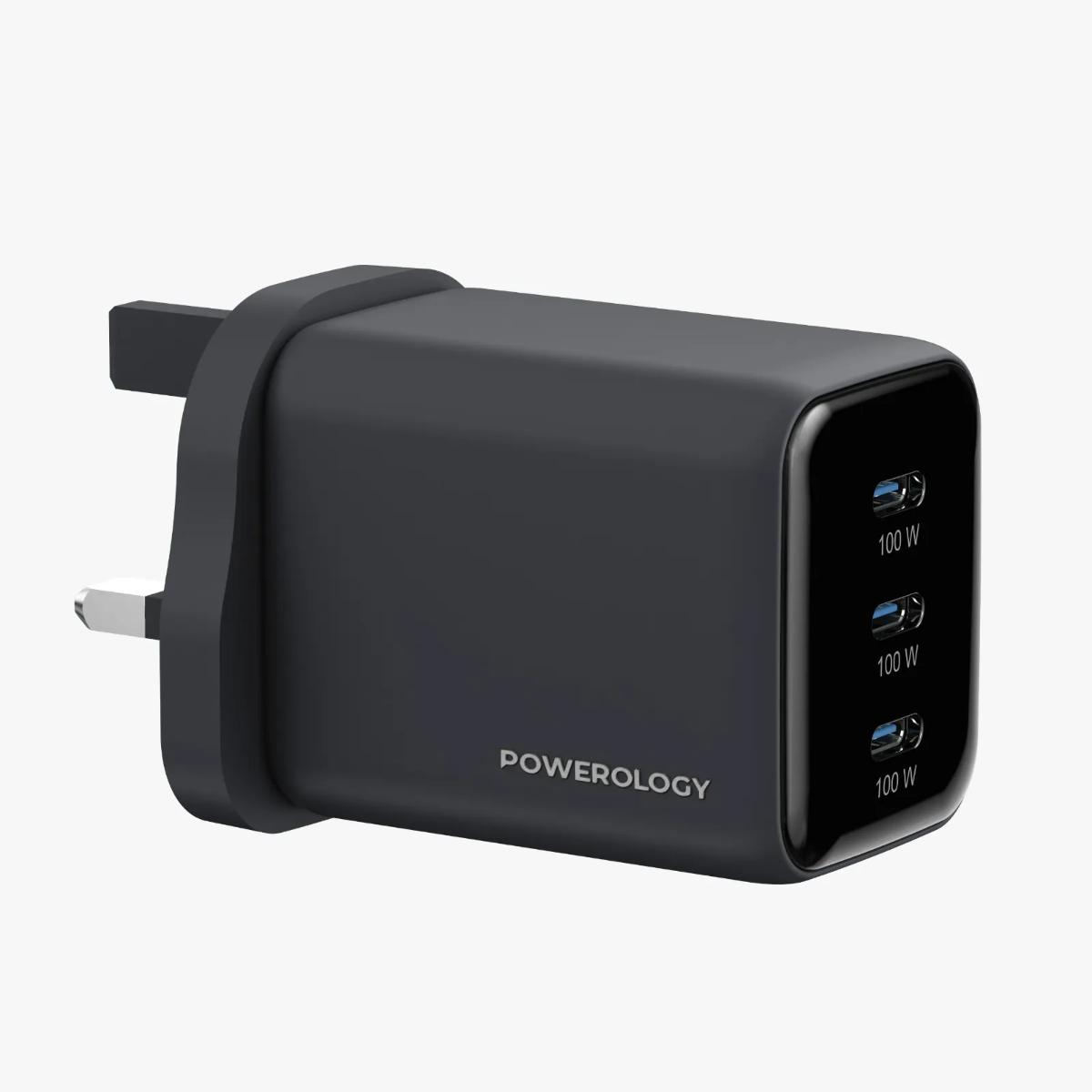 Powerology Volt-X 100W 3-Port GaN Wall Charger