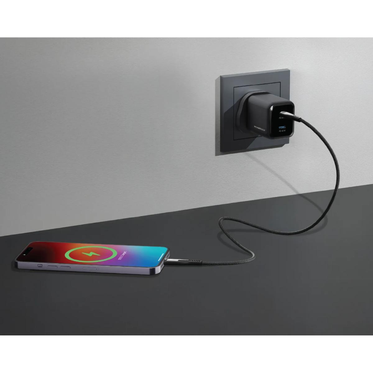 Powerology Volt-X 45W Dual USB-C GaN Charger