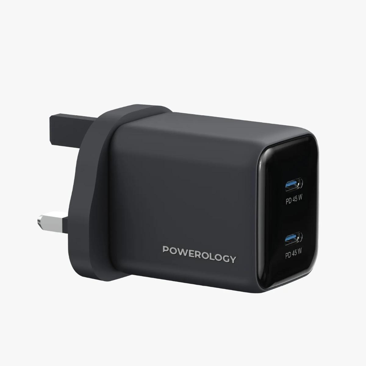 Powerology Volt-X 45W Dual USB-C GaN Charger