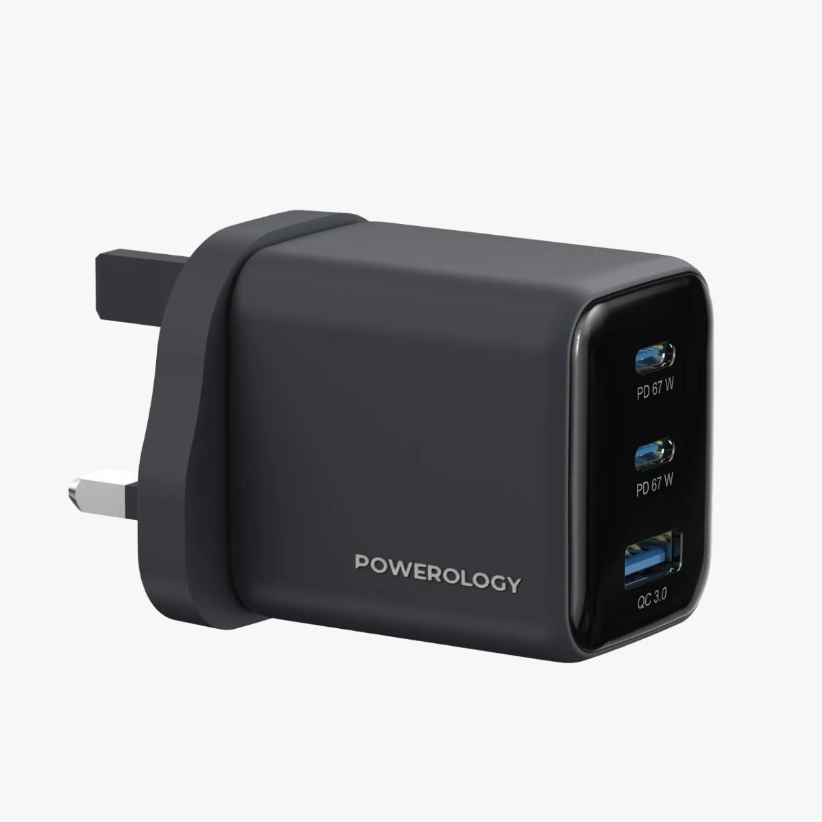 Powerology Volt-X 67W 3-Port GaN Wall Charger