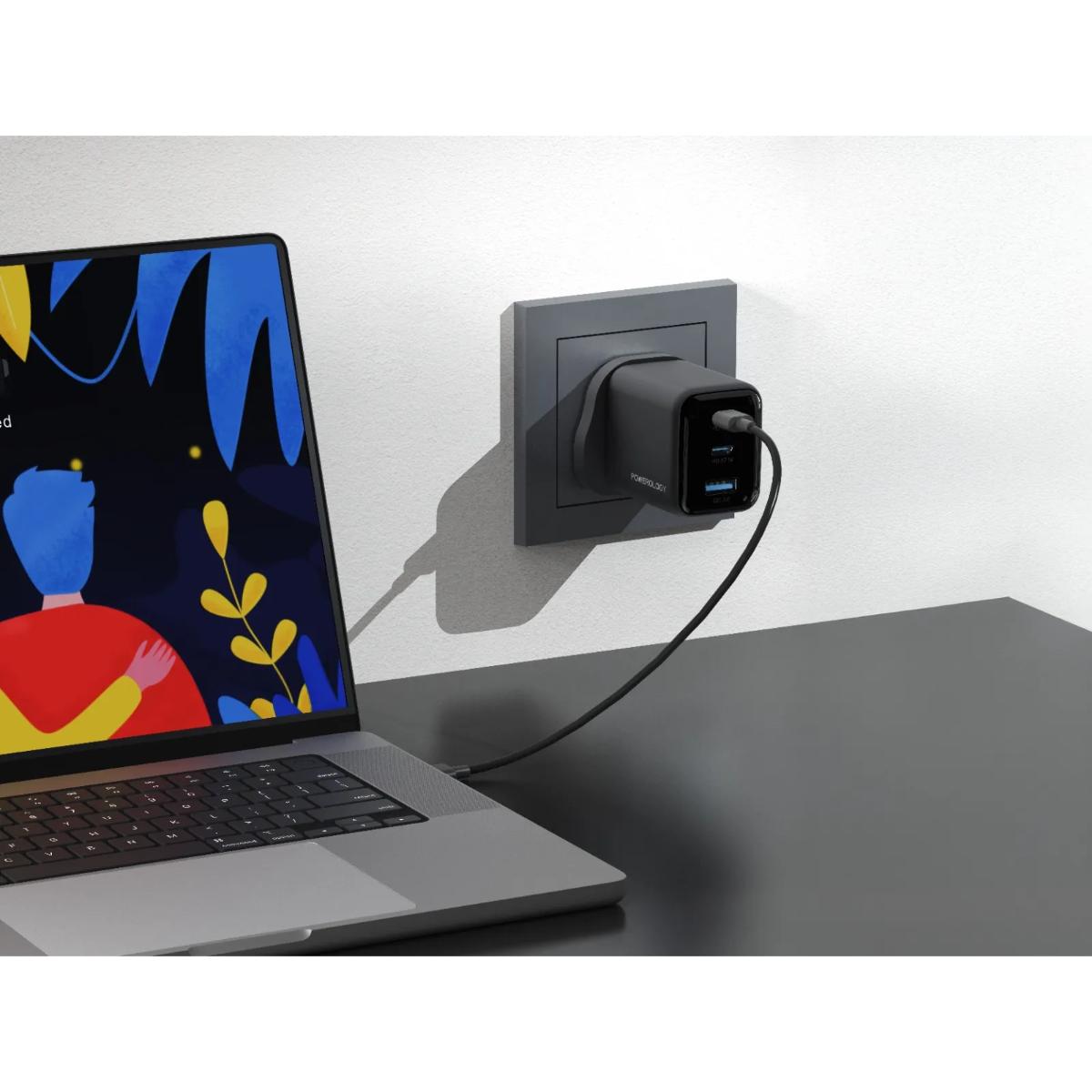 Powerology Volt-X 67W 3-Port GaN Wall Charger