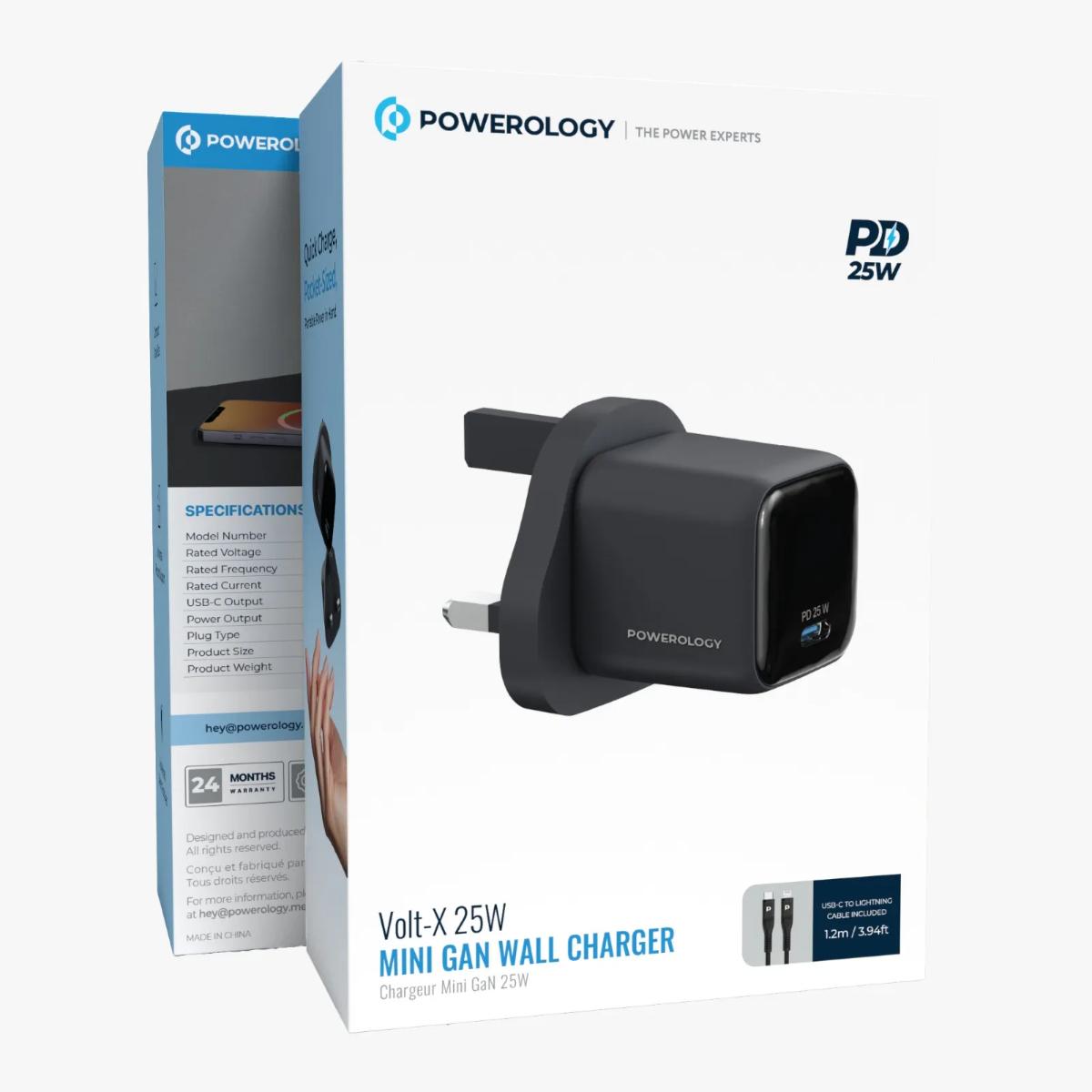 Powerology Volt-X 25W GaN Mini Wall Charger