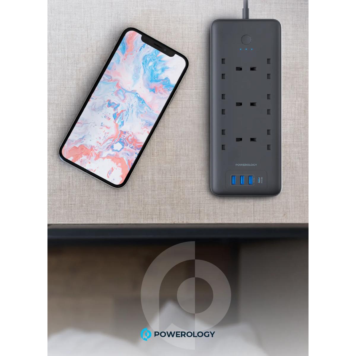 Powerology 6 AC Multi-Port Power Strip