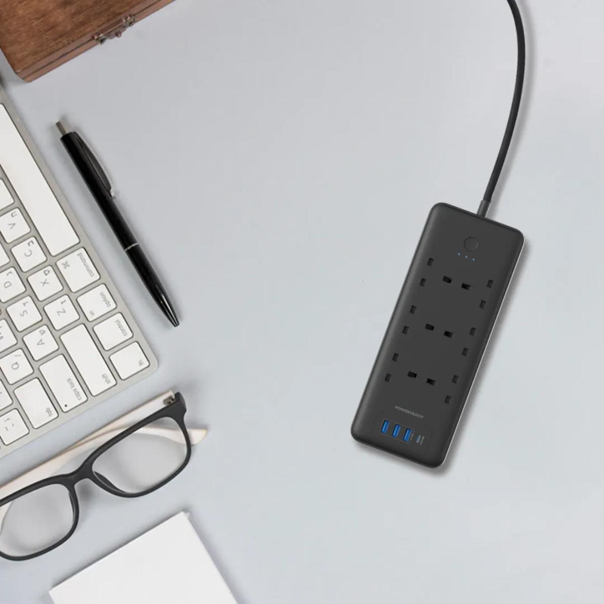 Powerology 6 AC Multi-Port Power Strip