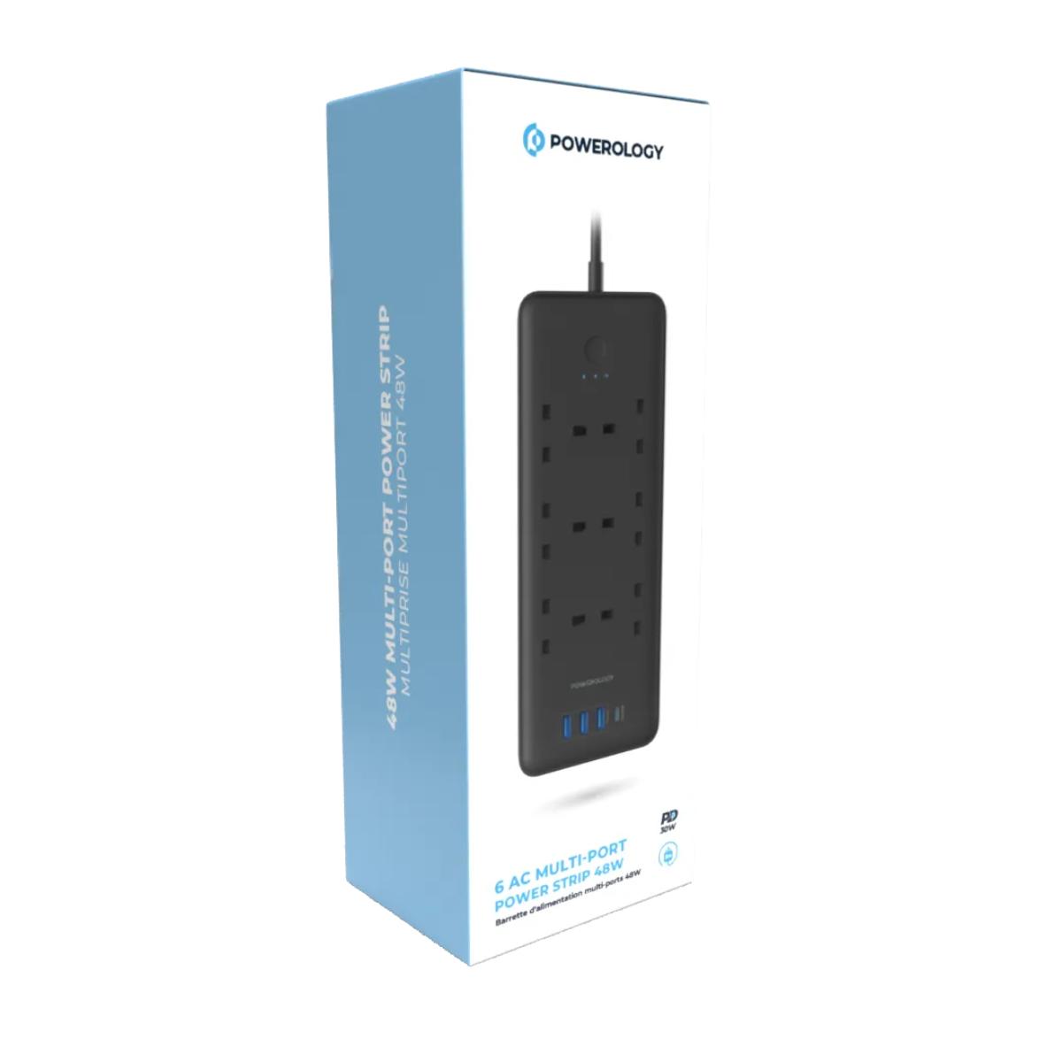 Powerology 6 AC Multi-Port Power Strip