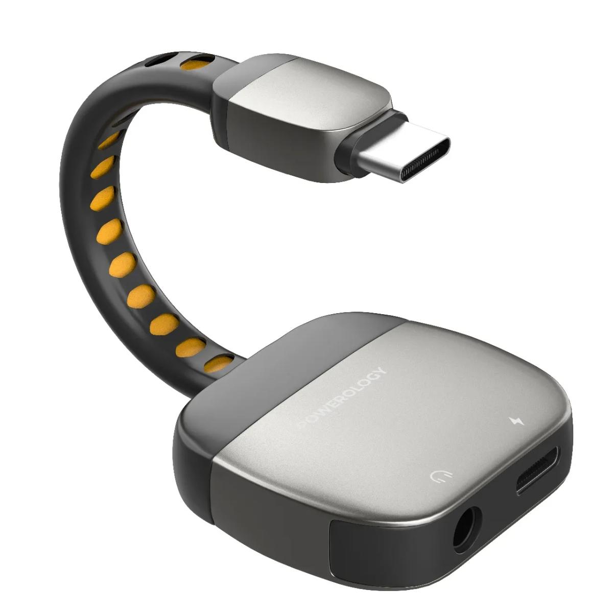 Powerology 2-in-1 USB-C Aux & PD 60W Charger Adapter