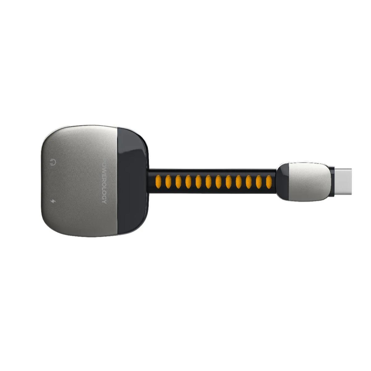 Powerology 2-in-1 USB-C Aux & PD 60W Charger Adapter