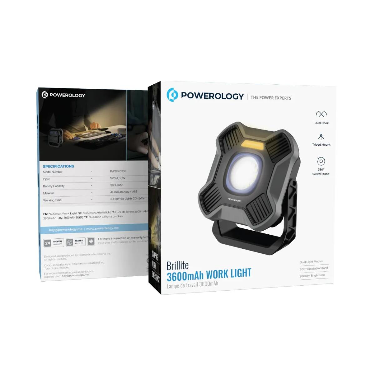 Powerology Brillite 3600mAh Work Light