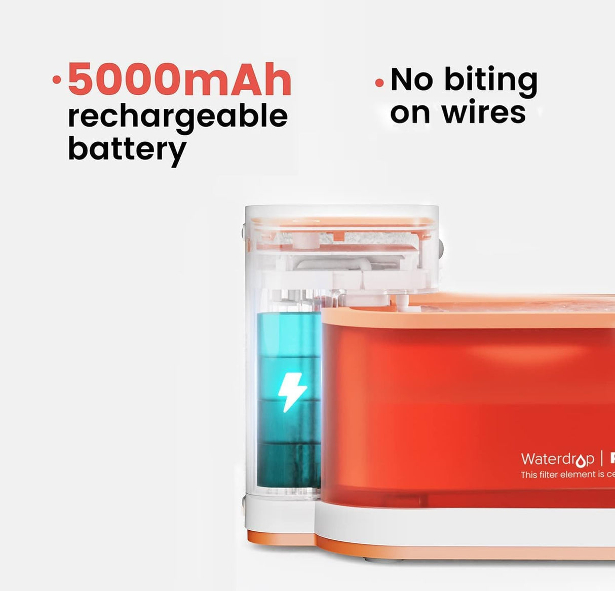 Pawaii Wireless Rechargeable Pet Water Fountain Pro