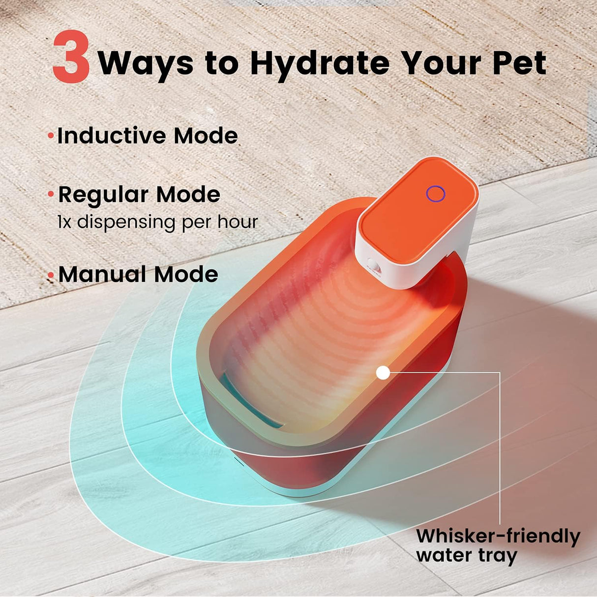 Pawaii Wireless Rechargeable Pet Water Fountain Pro