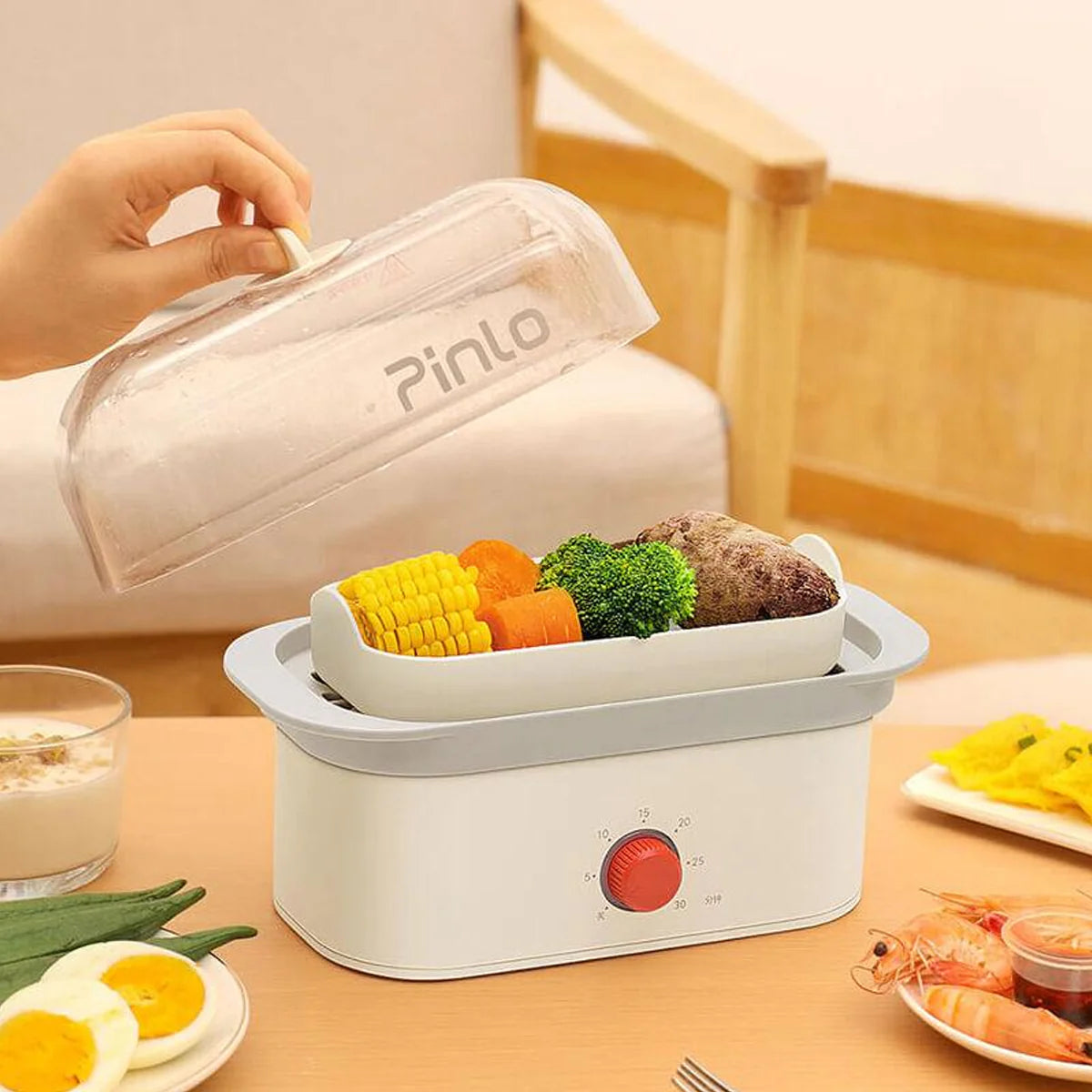 Pinlo Electric Mini Steam Pot – Multi-Function Steamer
