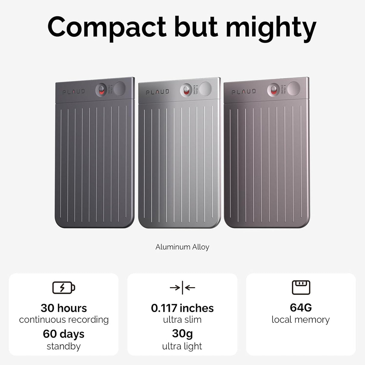 PLAUD NOTE AI Voice Recorder with Magnetic Case by PLAUD.AI | AI Voice Recorder | Tradeo Shopping