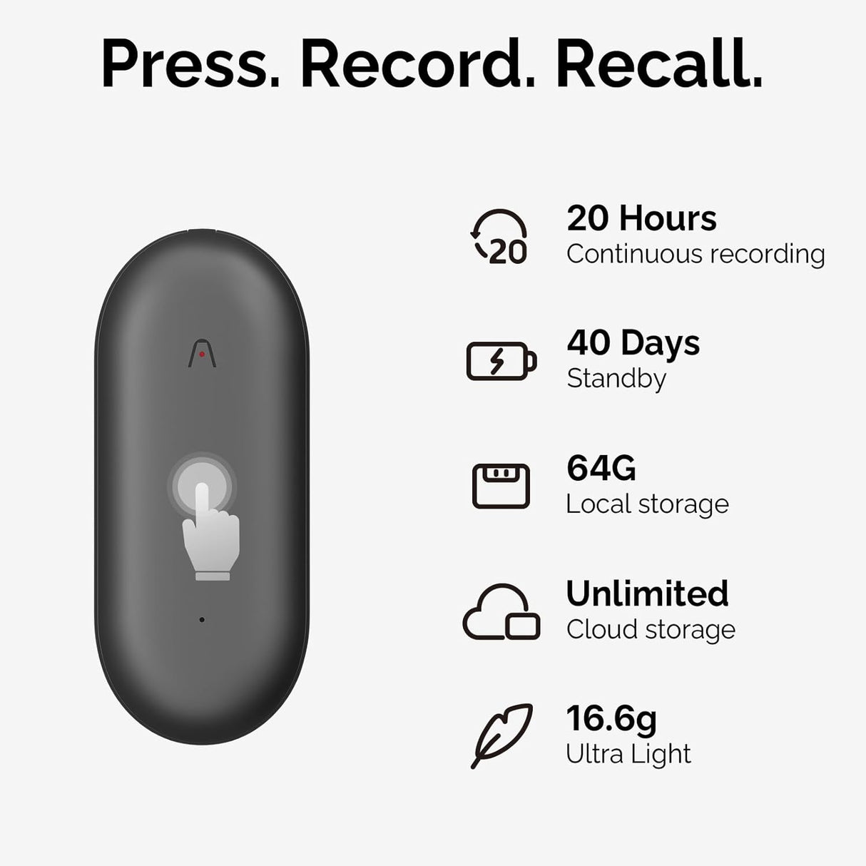 PLAUD NotePin AI Voice Recorder by PLAUD.AI | AI Voice Recorder | Tradeo Shopping