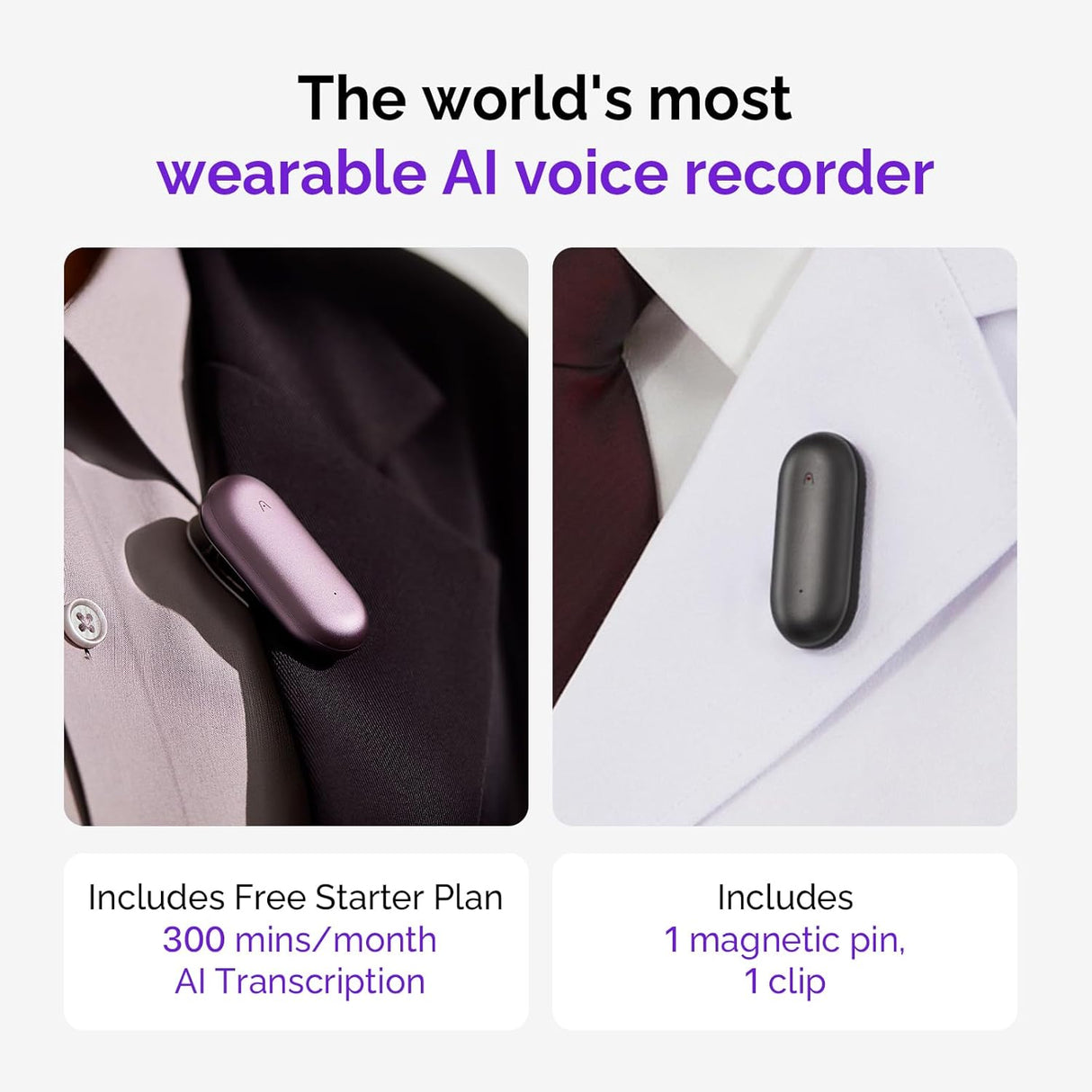PLAUD NotePin AI Voice Recorder by PLAUD.AI | AI Voice Recorder | Tradeo Shopping