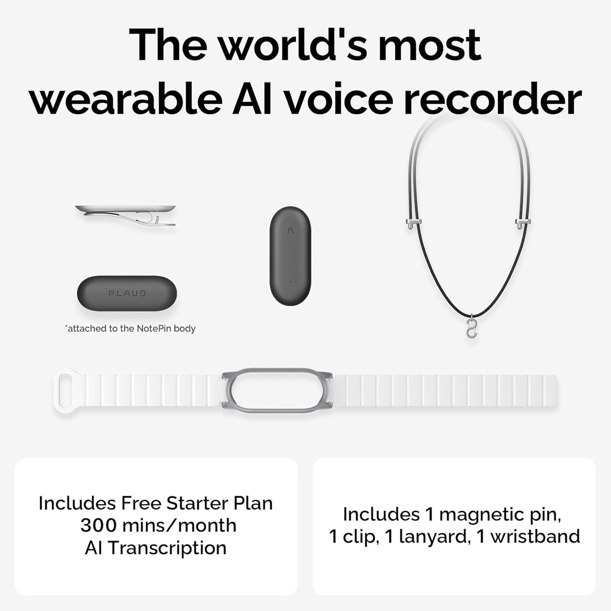 PLAUD NotePin AI Voice Recorder by PLAUD.AI | AI Voice Recorder | Tradeo Shopping