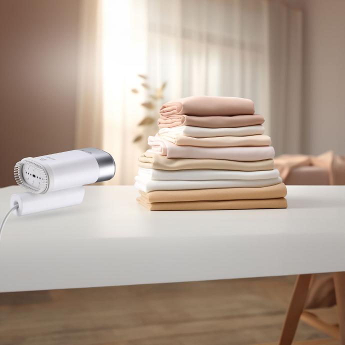 Mini Foldable Steamer 1200W with Fabric Brush by Porodo