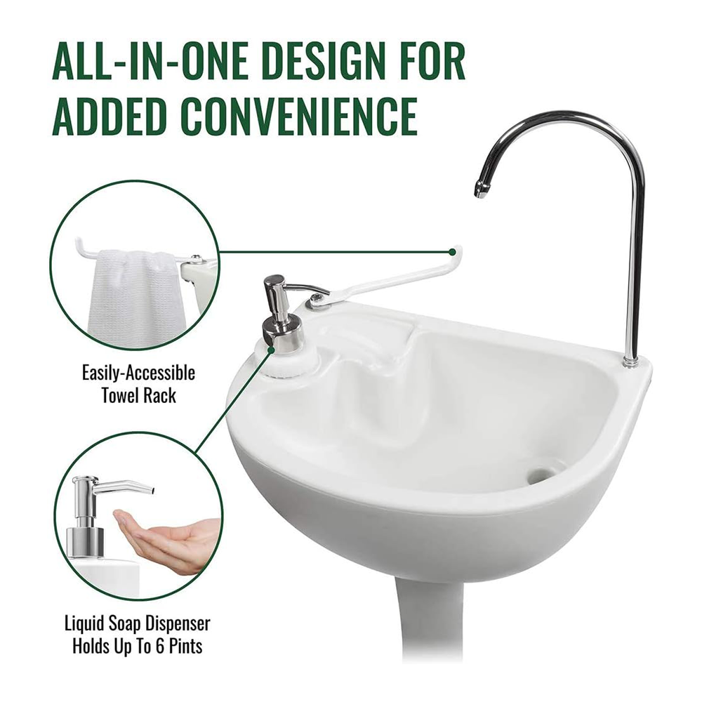 Portable Handwash Sink 17L with Folding Funnel by Porodo