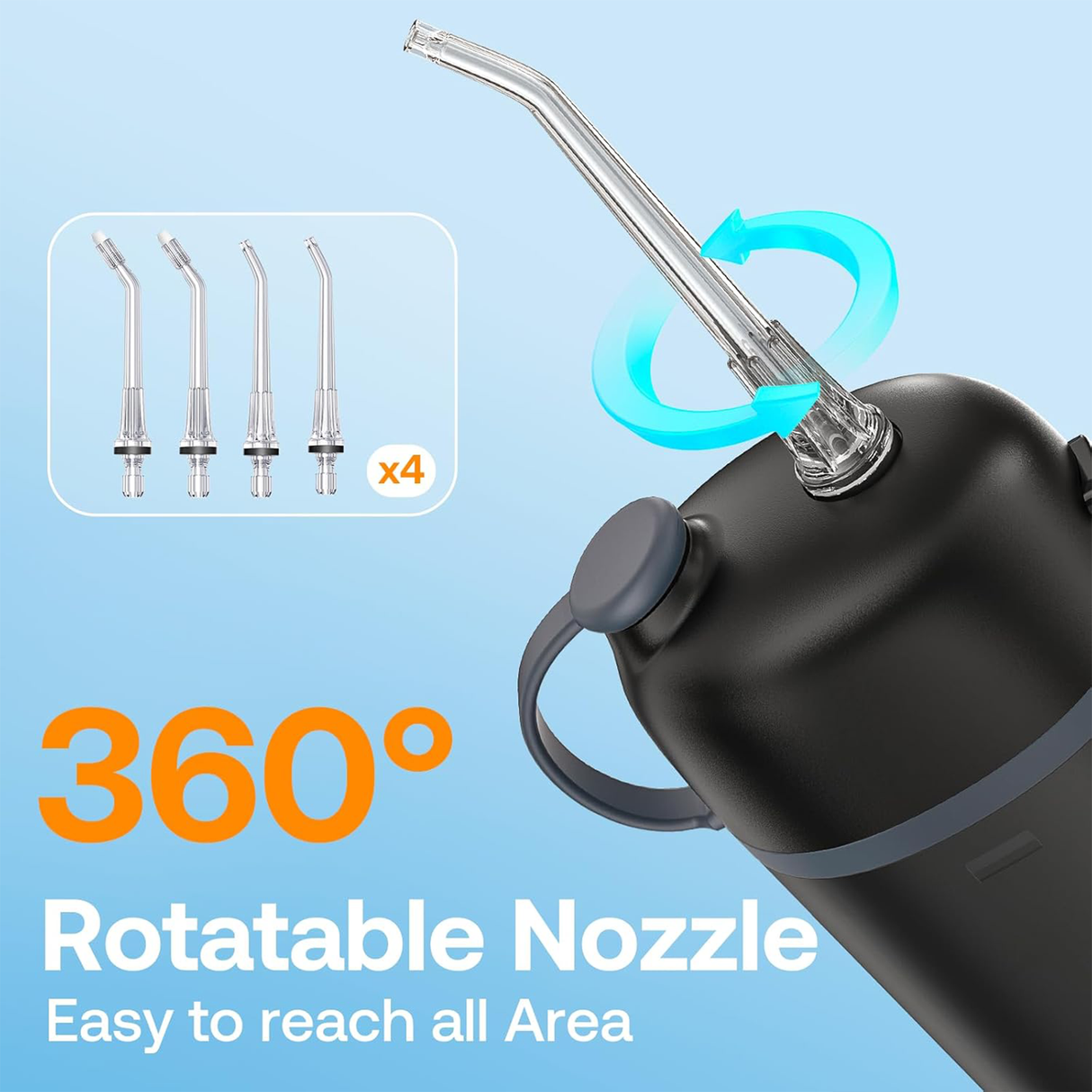 Portable P1 Water Flosser with Collapsible Tank by BITVAE